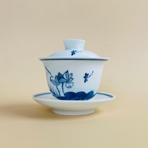 백자 잠자리꽃 개완 개합잔 찻잔 130ml _ 1013999EA, 쿠팡 본상품선택
