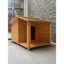 원목 대형 강아지집 시골 실외 개집 겨울보온 반려견, 문 없음  95x74x71cm