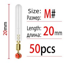 미끼 낚시 플로트 루어 도구 DNDYUJU 50pcs Fishing Gear 360 Degree Rotation Drift Floats Accessories Bobber Coppe, M 20mm