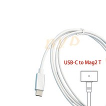 노트북충전기 어댑터 호환 macbook pro 에어 용 새 magsaf 1 2 45w 60w 85w a1278 a1286 a1465 a1466 a1425 a1502 a1398, usb-c에서 mag2 t로