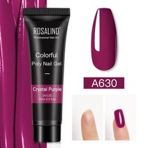 로잘린 폴리 UV 네일 익스텐션 젤 아트 디자인 용품 전문가 용 퍼머넌트 V ni Buil r Nails Glue15ML, RE09-A630