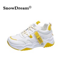 SnowDream 흰 신발 여자 신발 스니커즈 패션 트렌드 신발 스포츠 신발