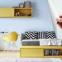 실크벽지 1mX2.5m/셀프 도배지 붙이는 풀바른 벽지 접착 시트지 아이방 결로현상 곰팡이방지 스티커 방수, 로제 딥블루