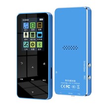 MP3 플레이어 new1.8 인치 금속 터치 mp4 음악 블루투스 4.2 지원 카드 fm 알람 시계 보수계 전자 책 내장 스피커 포함, 푸른, 협력사, 64GB, blue_CHINA | 64GB