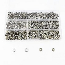 핸드 프레스 200100pcs 금속 재봉 버튼 세트 중공단색 프롱 스터드 스냅 패스너, 200세트 b