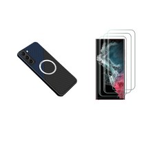 wrikri 갤럭시 S 시리즈 S22 플러스 S23 울트라 맥세이프 케이스 가죽 스트랩 케이스