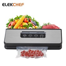커피콩빵기계 호두과자기계 ELEKCHEF 무료 진공 씰링 가방이있는 자동 실러 포장기 Sous Vide Cooking 용 습식 건식 보관, 02 영국 플러그_01 220-240V 50-60Hz