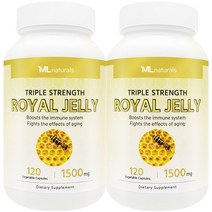 [미국빠른직구] 마이라이프 내추럴스 로열제리 1500mg, 120정, 2병, 120정