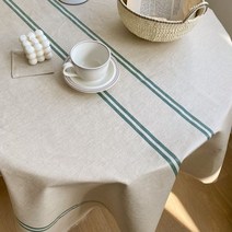 목화베리 린넨방수식탁보 캠핑식탁보 감성테이블보 4color, 4인정사각(120x120), 린넨그린