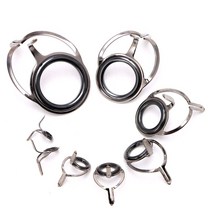 8pcs 6# -30# 스테인리스 스틸 아이 링 낚시로드 가이드 팁 라인 수리 키트