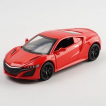 1:32 스케일 혼다 아큐라 NSX 다이캐스트 합금 금속 럭셔리 스포츠카 모델 컬렉션 풀백 사운드 & 라이트 완구 차량, 레드
