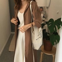 30대여성 여름원피스 겸 롱 로브가디건 2컬러 단정한