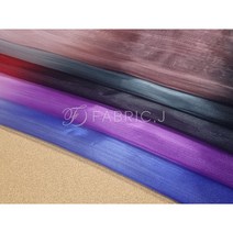 패브릭제이 크리스탈 물나염 그라데이션 한복 노방 오간자 원단 5종 FJ-307, 은하수
