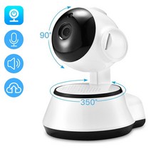 가정용 CCTV 베이비캠 홈카메라 스마트폰 모니터 미니 팬틸트 자동 추적 양방향 오디오, 128g 카드로 1080p, 영국 플러그, 3.6mm