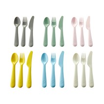 6인 그릇 세트 캠핑 식기 나눔 파스타 이케아 접시, 칼라스 수저 세트 18p