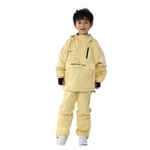 주니어스키바지 Children's Ski Jacket Pants Trousers Warm Waterproof Boys Girls Outdoor Snowboard, 04 브라운_03 S