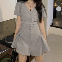 셔츠형 카라 미니 원피스 셔츠실루엣