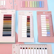 미니 메모지 다이어리 필기 플래그 인덱스 다이어리 지 인덱스 독서 책갈피 플래그 북마커, 파스텔 디자인