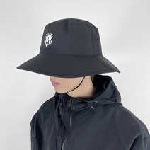 남성 여성 빅사이즈 대두 골프 버킷햇 벙거지 챙 모자, 블랙