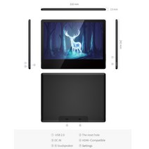 보조모니터 휴대용모니터 포터블 서브 노트북 xbox ps4용 13.3인치 hdmi 호환 1080p hd 게임 디스플레이, 나는 플러그