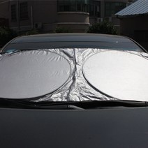 리빙공감 썬쉴드 차량용 전면부 햇빛 가리개 2개, 실버