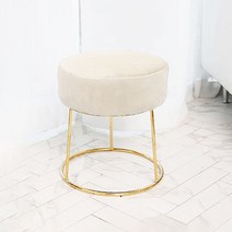 [가구느낌] 앨리골드스툴 보조의자 간이 화장대, 08_앨리골드스툴-크림