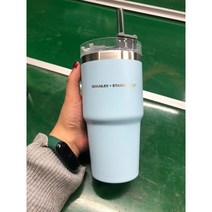 스타벅스 스탠리프렌치 빨대 텀블러 4종 외 591ml 스벅스푼컵받침선물종이가방 지급, 스카이(SKY)