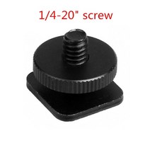 전문 1/4 quot3/8듀얼 너트 삼각대 마운트 나사 블랙 플래시 핫슈 어댑터 스탠드 카메라 스튜디오 액세서리, [01] 1pc, 01 1pc