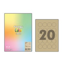 폼텍 크라프트 컬러라벨 10매 LK3639, 상세페이지 참조, 상세페이지 참조