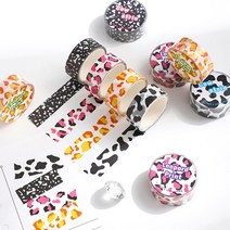 디저트 마스킹 테이프 다꾸 폴꾸 크림 마카롱, 흑백젖소