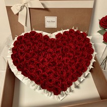 아리스플로라 종이꽃 장미100송이 50송이 프로포즈 기념일 선물 생일 꽃다발, 빨강