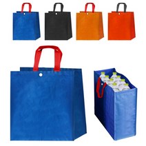 튼튼한 타포린백 시장가방 행사용 대형 휴대용 장바구니 인쇄가능 주문제작 전문 시장, 04고급타포린백, 블루