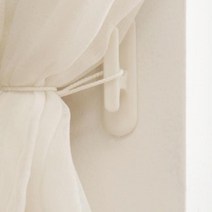 커튼악세사리 커텐 끈 고정고리 후사고리 다용도걸이, 화이트 2개입