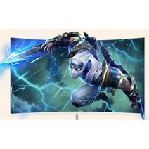 qhd 32인치 곡면PC 대형 모니터 와이드스크린 hdmi HD 커브드스크린 tv 게이밍, 24인치 보더리스 블랙 스트레이트 페이스