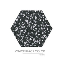 헥사곤 육각타일 테라조육각 테라조타일 벽바닥타일 포세린 220X250 VENICE BLACK