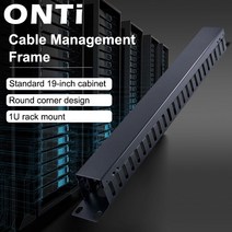 onti 1u2u 케이블 관리 수평 마운트 19인치 서버 랙 1224 슬롯 금속 핑거 덕트 와이어 오거나이저(커버 포함), [01] 12 slot Metal