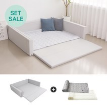 베베끌레르 끌레르 범퍼침대세트(미디움size+맞춤형패드), 퓨어아이보리, 아이보리