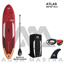 아쿠아 마리나 366x86x15cm 풍선 서핑 보드 스탠드 패들 아틀라스 수상 스포츠 sup 딩기 뗏목, [01] SET A(NO PUMP)