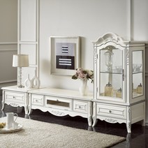 가구대장 이사벨 W2410 크림 화이트엔틱 거실장세트 IS-1, 단품