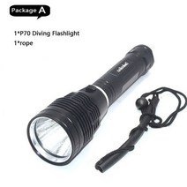 해루질 수중 방수 랜턴 손전등IPX8 방수 다이빙 랜턴 손전등 XHP70.2 LED 수중 100 미터 노란색 빛 전술 램, 01 A_01 White light