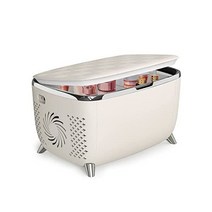 Living Enrichment 미니 냉장고 컴팩트 스킨 케어 냉장고 쿨러 6L 용량 AC 100-120V 냉장고 침실 홈 오피스용 스킨 뷰티 메이크업 및 음식 음료에 추천 - 스, 화이트.