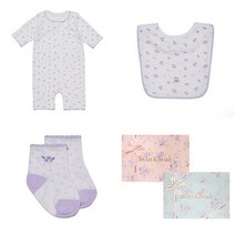 밍크뮤 AK분당점 밍크뮤 WH)베리뱀부골지7부우주복/턱받이/양말SET