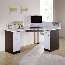 [천삼백케이] [리젠가구] 젠시아 다이나 1600 라운드형 책상, 화이트꽃