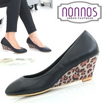 [논노스/nonnos] 레오파드 스틱스 웨지 펌프스힐 (E-686-1)