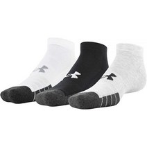 Under Armour 성인용 퍼포먼스 테크 로우 컷 양말 스틸 M 여러 색 3 켤레, Medium