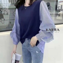 KARRA 프릴스트라이프배색블라우스_KB2SBL045C