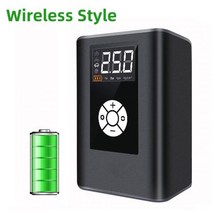 120W 150PSI 휴대용 무선 자동차 공기 펌프 디지털 압축기 전기 자동 타이어 팽창기 오토바이 자전거 공, CN, Wireless Type