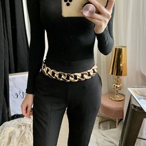 골드 체인 스판 벨트