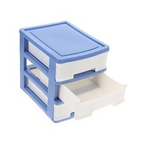 아바오담 박스 책상서랍 플라스틱 수납서랍 탁상정리대 서랍 탁상정리대 서랍 탁상정리대 탁상정리대 책상정리대 잡화 찬장 수납대 pp, Dark Blue, 17.5x15.5x13cm