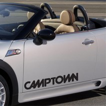 차박 캠핑 익스테리어 튜닝 캠핑카스티커 카라반데칼, 대형, 오렌지